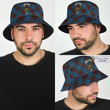 Cameron Hunting Tartan Bucket Hat with Family Crest