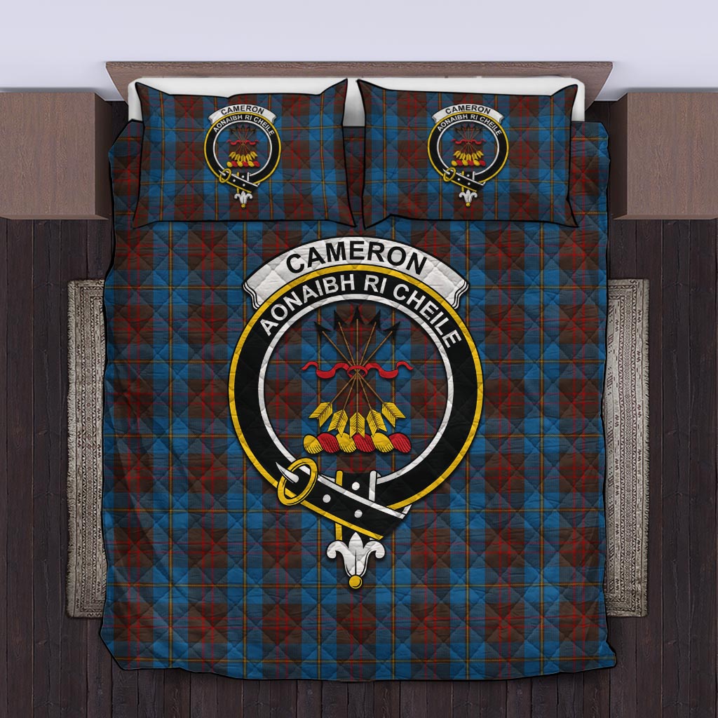Cameron Hunting Tartan Quilt Bed Set with Family Crest Twin - Tartanvibesclothing