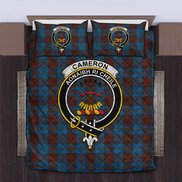 Cameron Hunting Tartan Quilt Bed Set with Family Crest