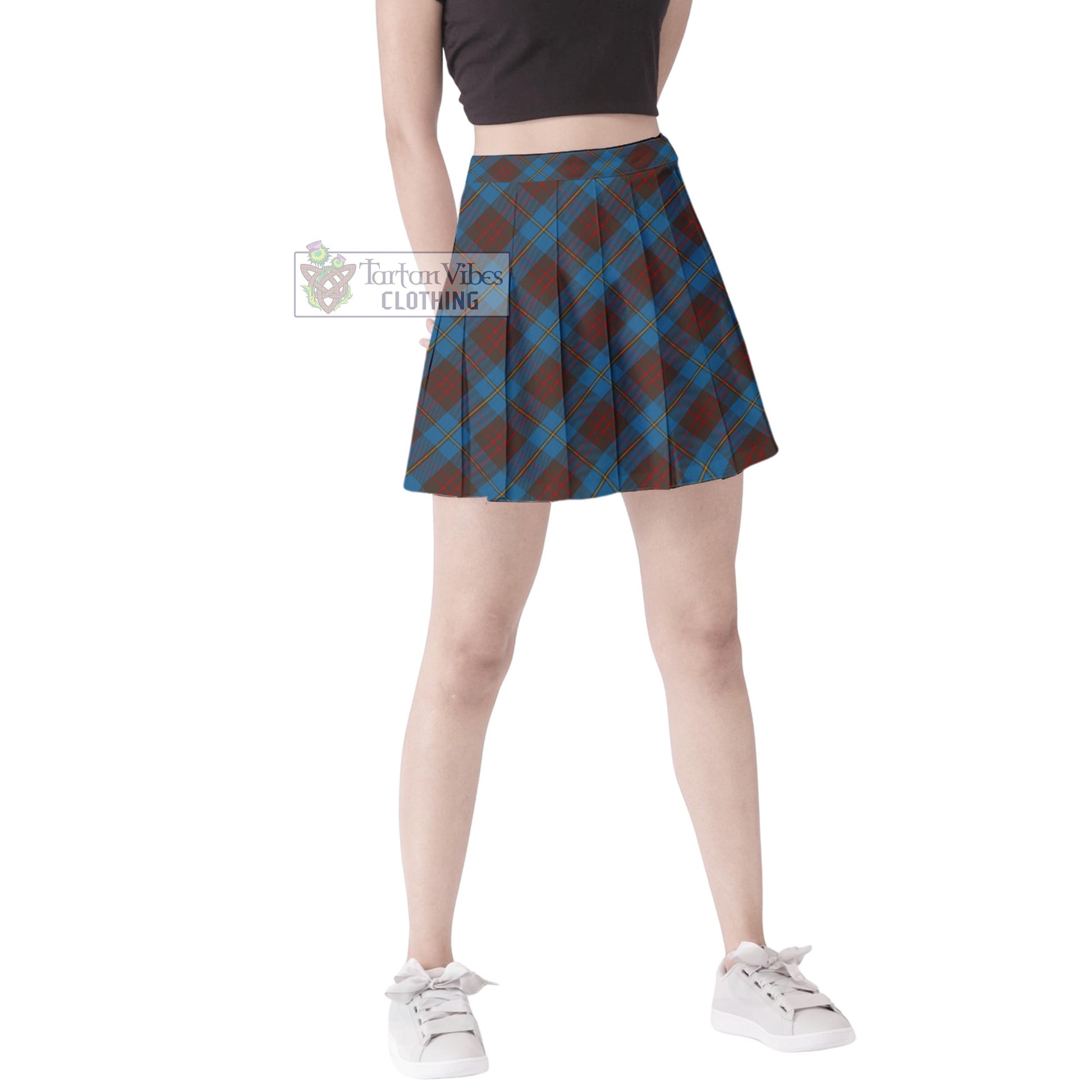 Tartan Vibes Clothing Cameron Hunting Tartan Women's Plated Mini Skirt