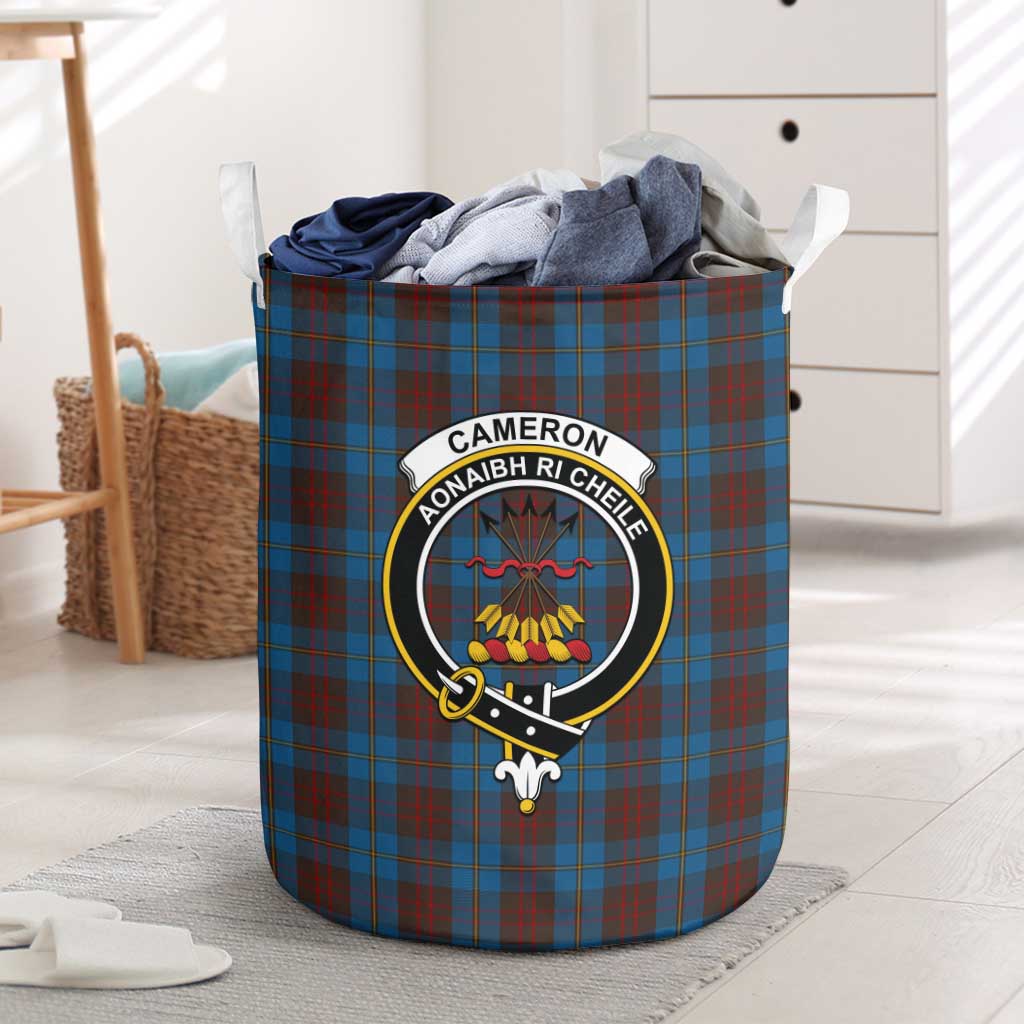 Tartan Vibes Clothing Cameron Hunting Tartan Laundry Basket with Family Crest