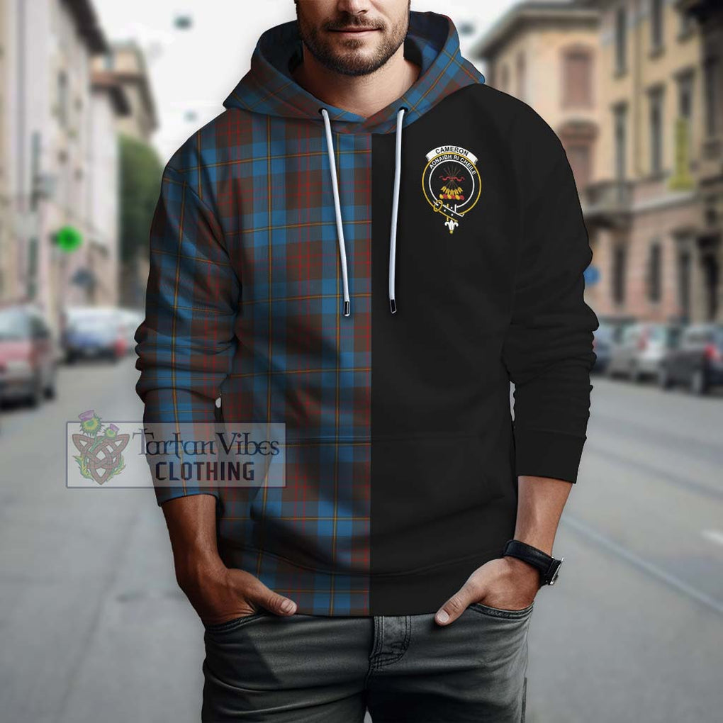 Cameron Hunting Tartan Hoodie with Family Crest and Half Of Me Style Zip Hoodie - Tartanvibesclothing Shop