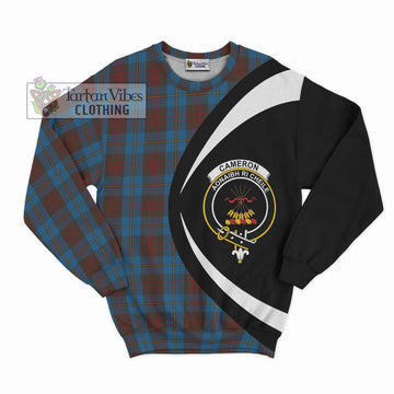 Cameron Hunting Tartan Sweatshirt with Family Crest Circle Style