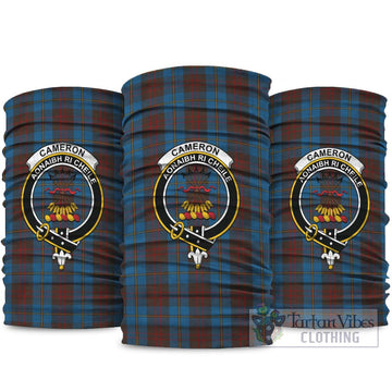 Cameron Hunting Tartan Neck Gaiters, Tartan Bandanas, Tartan Head Band with Family Crest