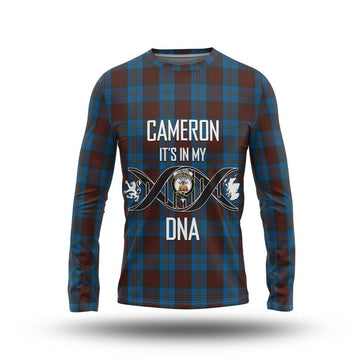 Cameron Hunting Tartan Long Sleeve T-Shirt with Family Crest DNA In Me Style