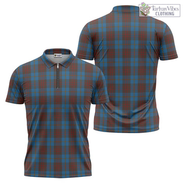 Cameron Hunting Tartan Zipper Polo Shirt