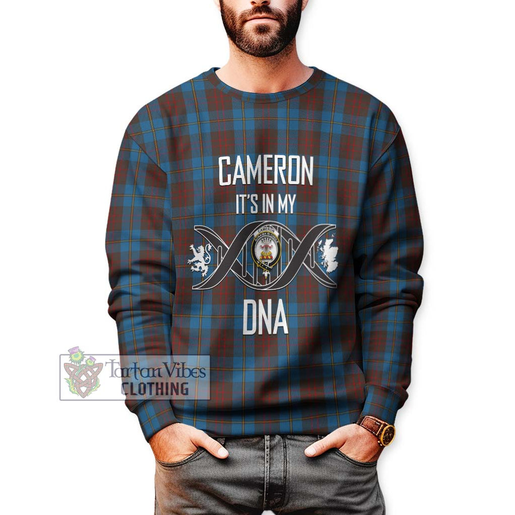 Cameron Hunting Tartan Sweatshirt with Family Crest DNA In Me Style Unisex - Tartanvibesclothing Shop