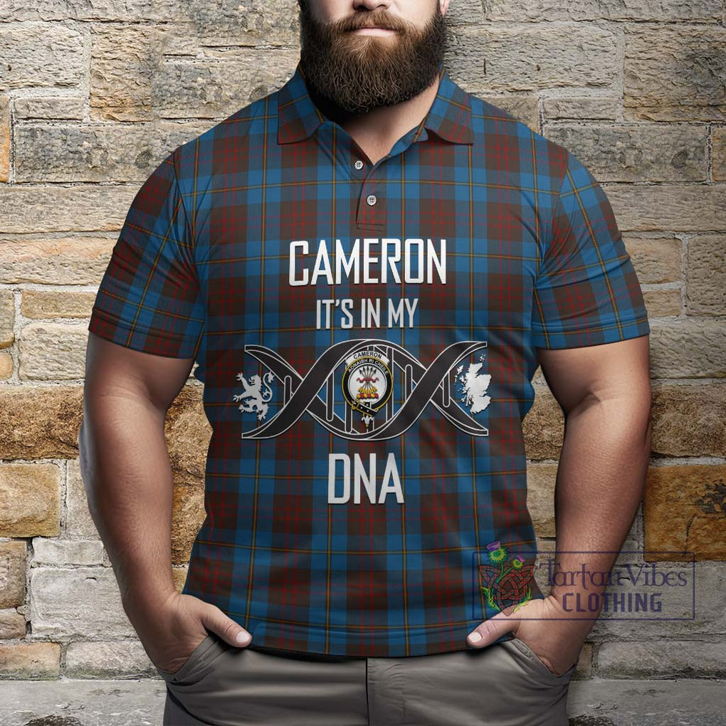 Cameron Hunting Tartan Polo Shirt with Family Crest DNA In Me Style Kid - Tartanvibesclothing Shop