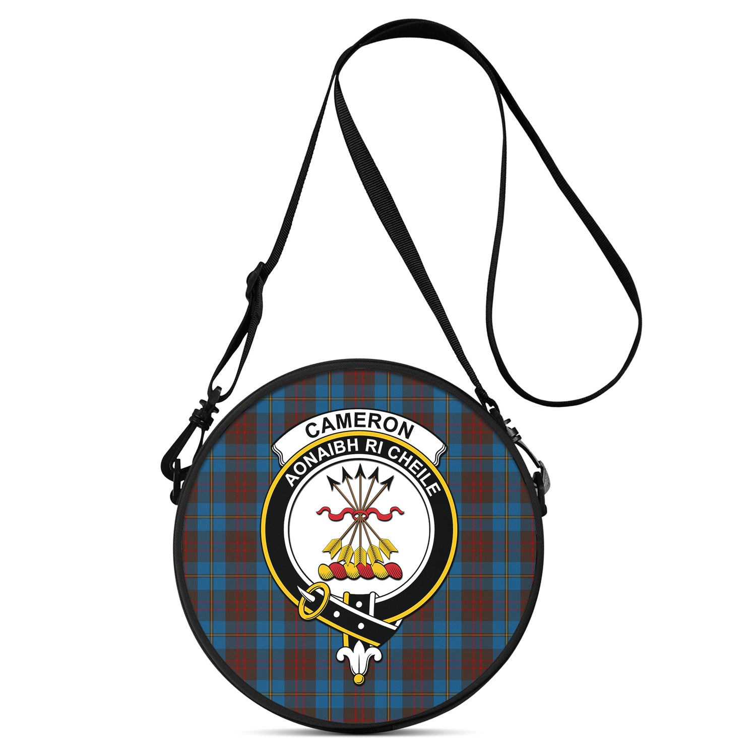 cameron-hunting-tartan-round-satchel-bags-with-family-crest