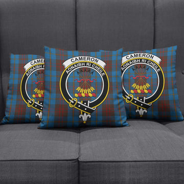 Cameron Hunting Tartan Pillow Cover with Family Crest