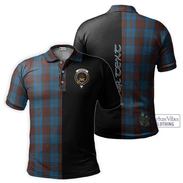 Cameron Hunting Tartan Polo Shirt with Family Crest and Half Of Me Style