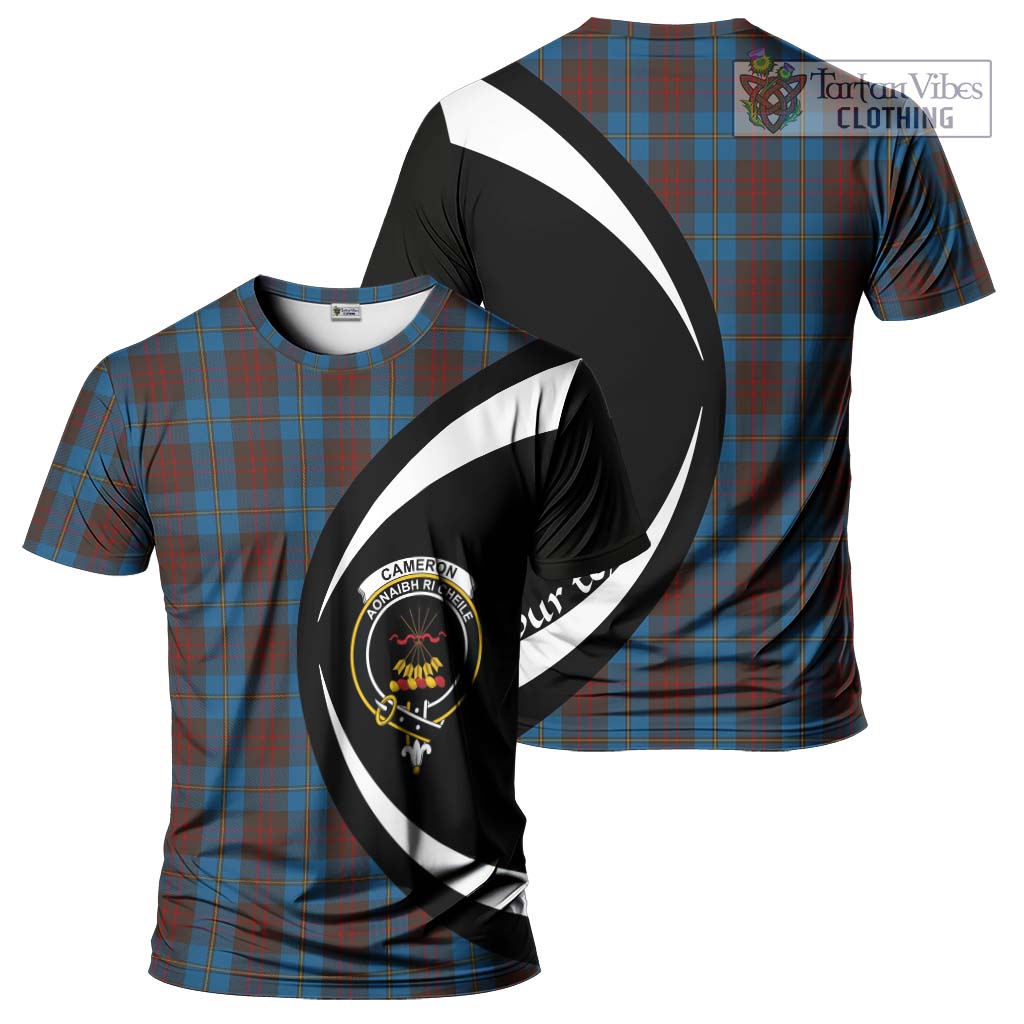 Tartan Vibes Clothing Cameron Hunting Tartan T-Shirt with Family Crest Circle Style