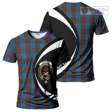 Cameron Hunting Tartan T-Shirt with Family Crest Circle Style