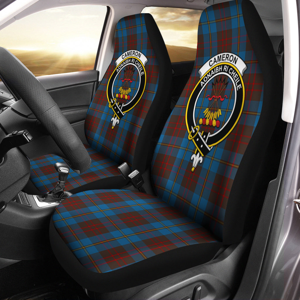 Cameron Hunting Tartan Car Seat Cover with Family Crest One Size - Tartanvibesclothing