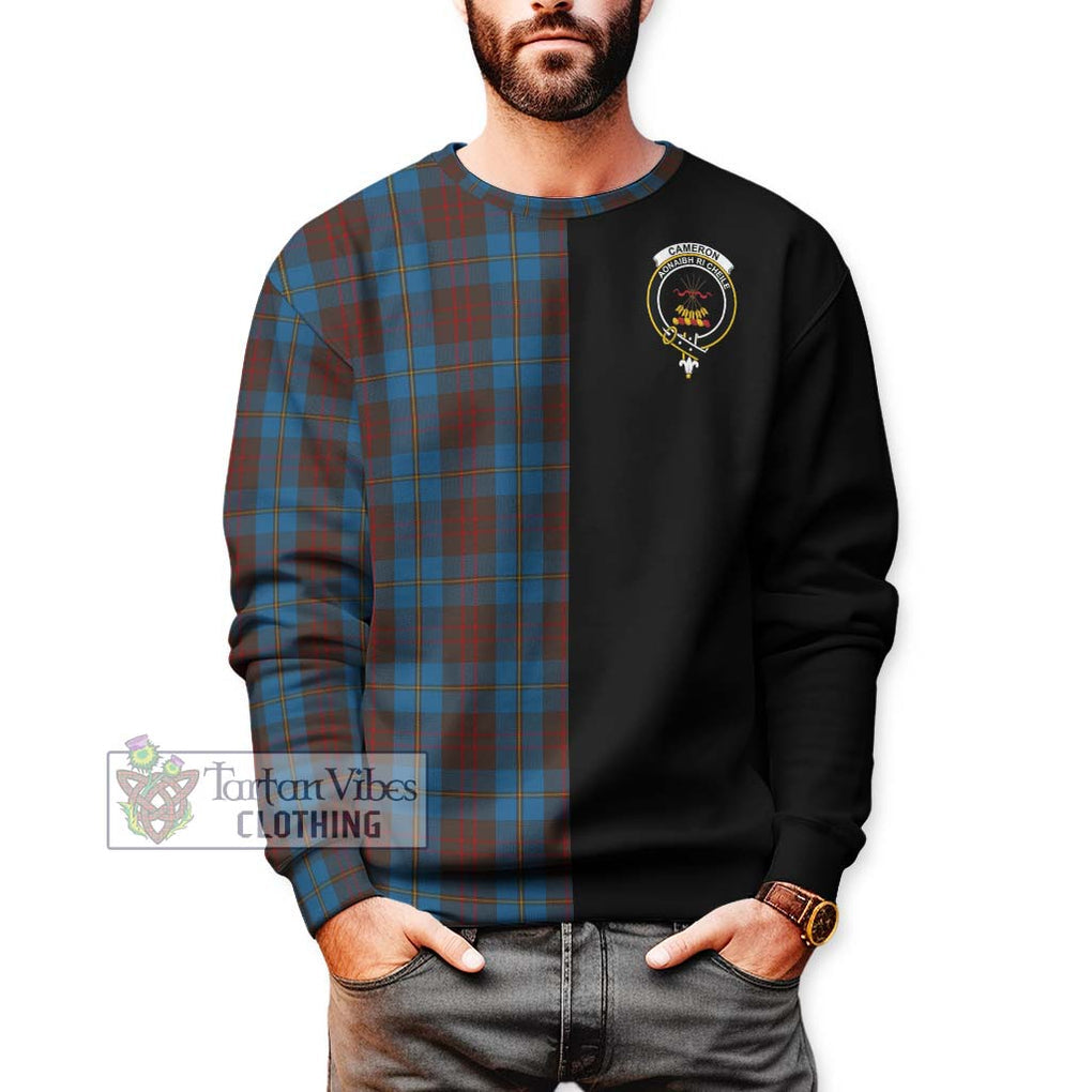 Cameron Hunting Tartan Sweatshirt with Family Crest and Half Of Me Style Unisex - Tartanvibesclothing Shop