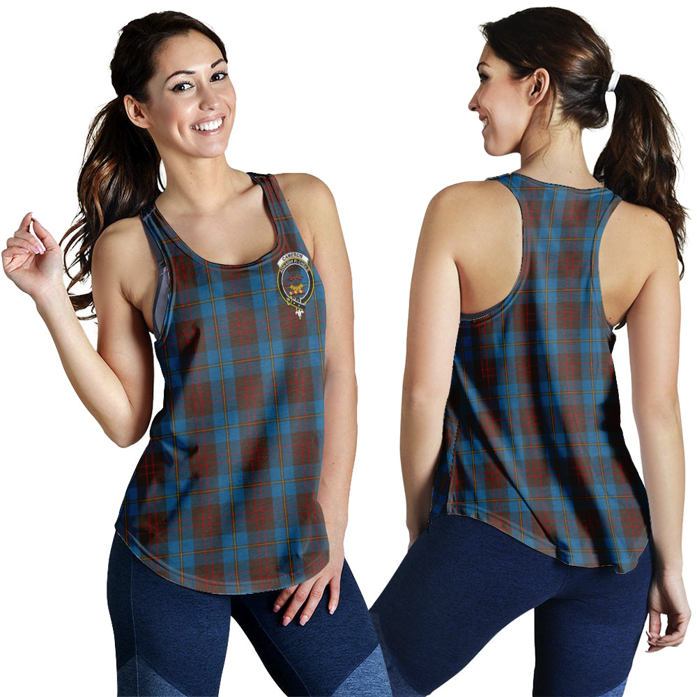 cameron-hunting-tartan-women-racerback-tanks-with-family-crest