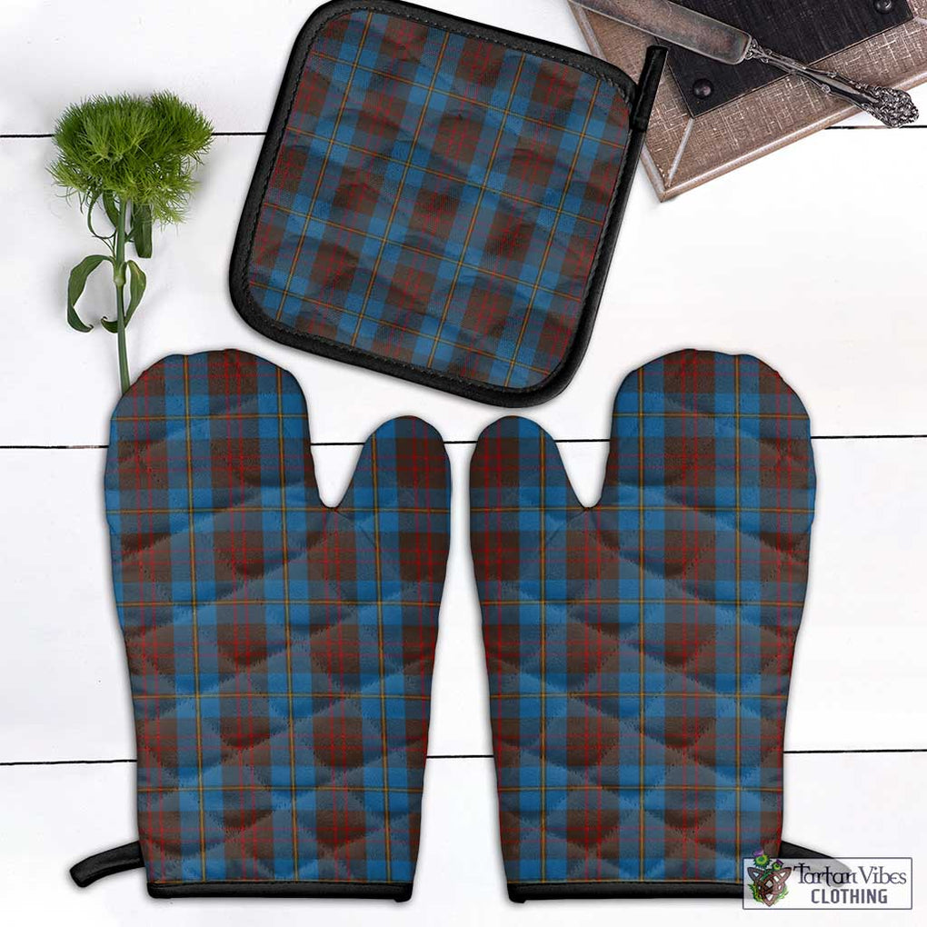 Cameron Hunting Tartan Combo Oven Mitt & Pot-Holder Combo 1 Oven Mitt & 1 Pot-Holder Black - Tartan Vibes Clothing