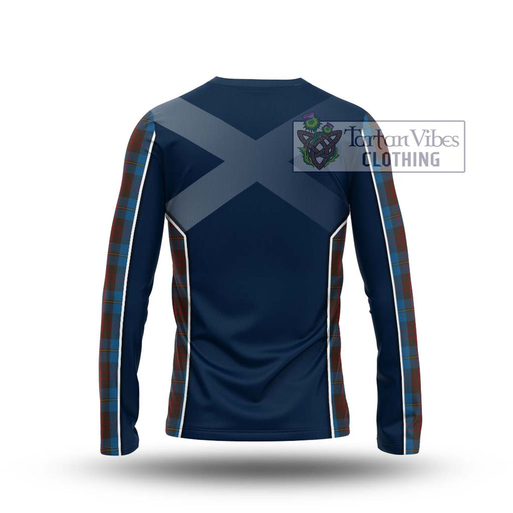 Cameron Hunting Tartan Long Sleeve T-Shirt with Family Crest and Lion Rampant Vibes Sport Style - Tartan Vibes Clothing