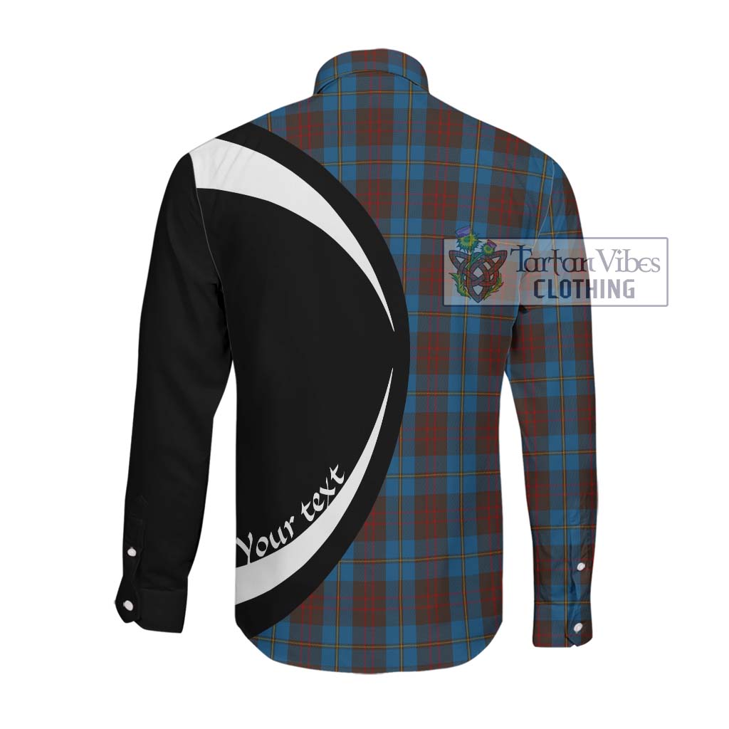 Tartan Vibes Clothing Cameron Hunting Tartan Long Sleeve Button Up with Family Crest Circle Style