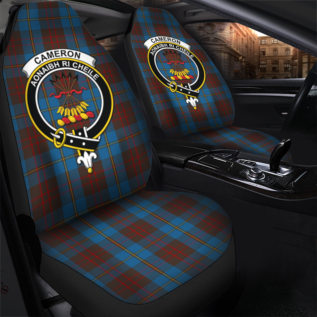 Cameron Hunting Tartan Car Seat Cover with Family Crest - Tartanvibesclothing