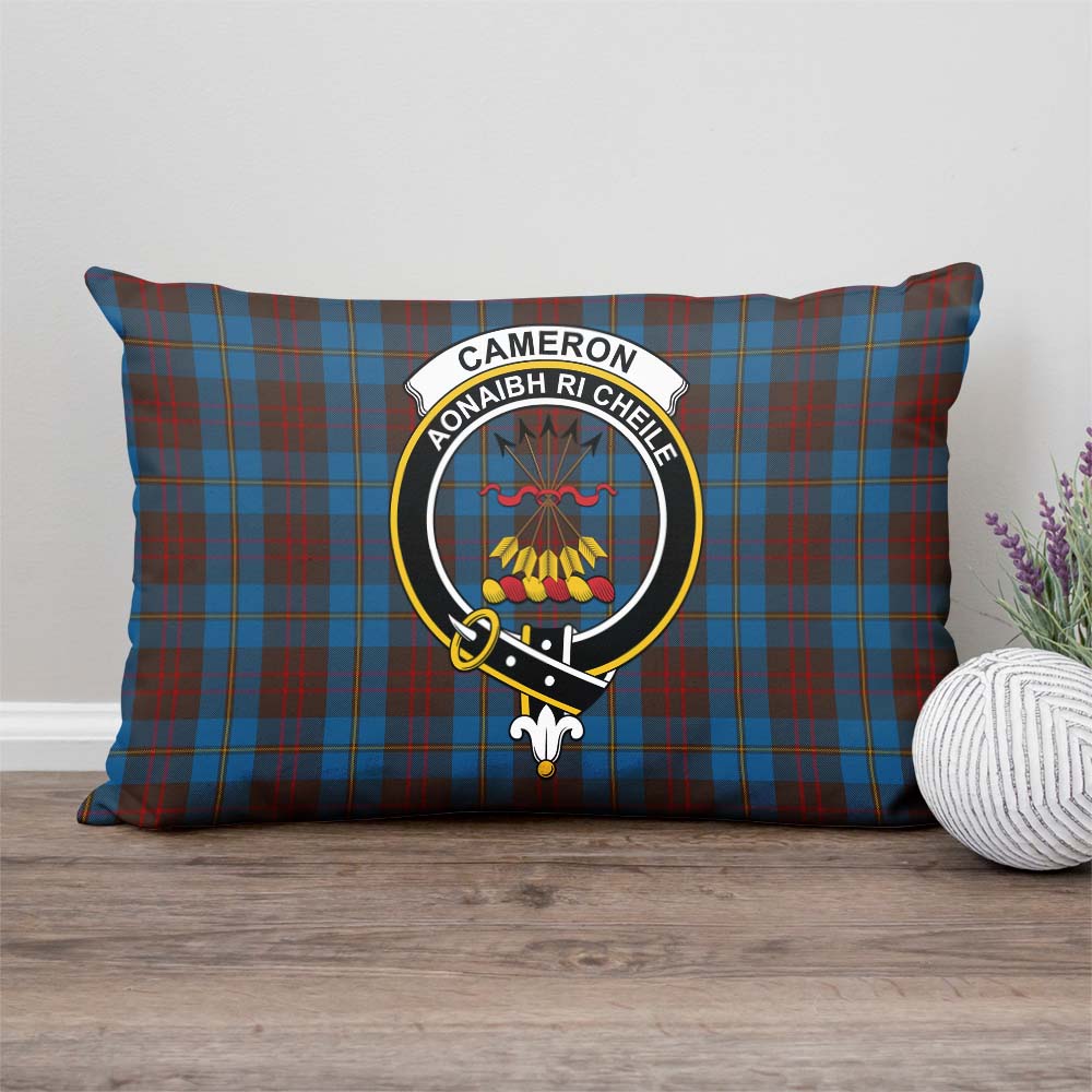 Cameron Hunting Tartan Pillow Cover with Family Crest Rectangle Pillow Cover - Tartanvibesclothing