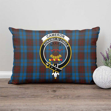 Cameron Hunting Tartan Pillow Cover with Family Crest