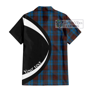 Cameron Hunting Tartan Short Sleeve Button Up with Family Crest Circle Style