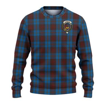 Cameron Hunting Tartan Knitted Sweater with Family Crest