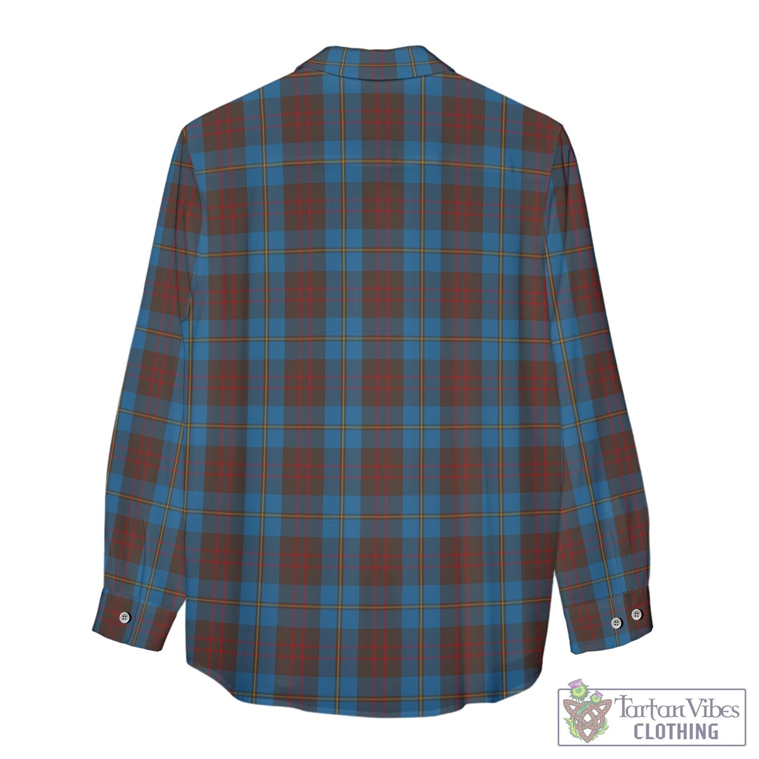 Tartan Vibes Clothing Cameron Hunting Tartan Womens Casual Shirt with Family Crest