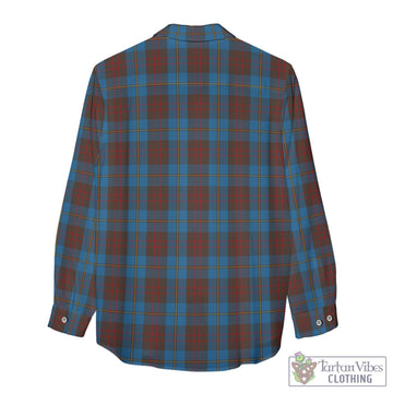 Cameron Hunting Tartan Women's Casual Shirt with Family Crest