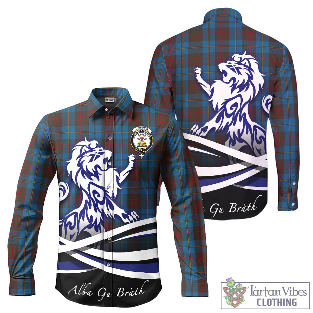 cameron-hunting-tartan-long-sleeve-button-up-shirt-with-alba-gu-brath-regal-lion-emblem