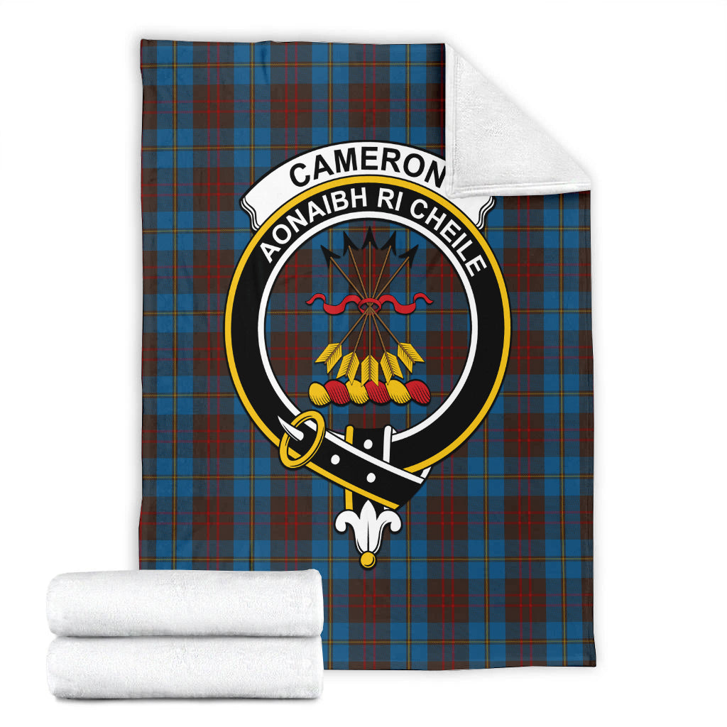 Cameron Hunting Tartan Blanket with Family Crest - Tartan Vibes Clothing