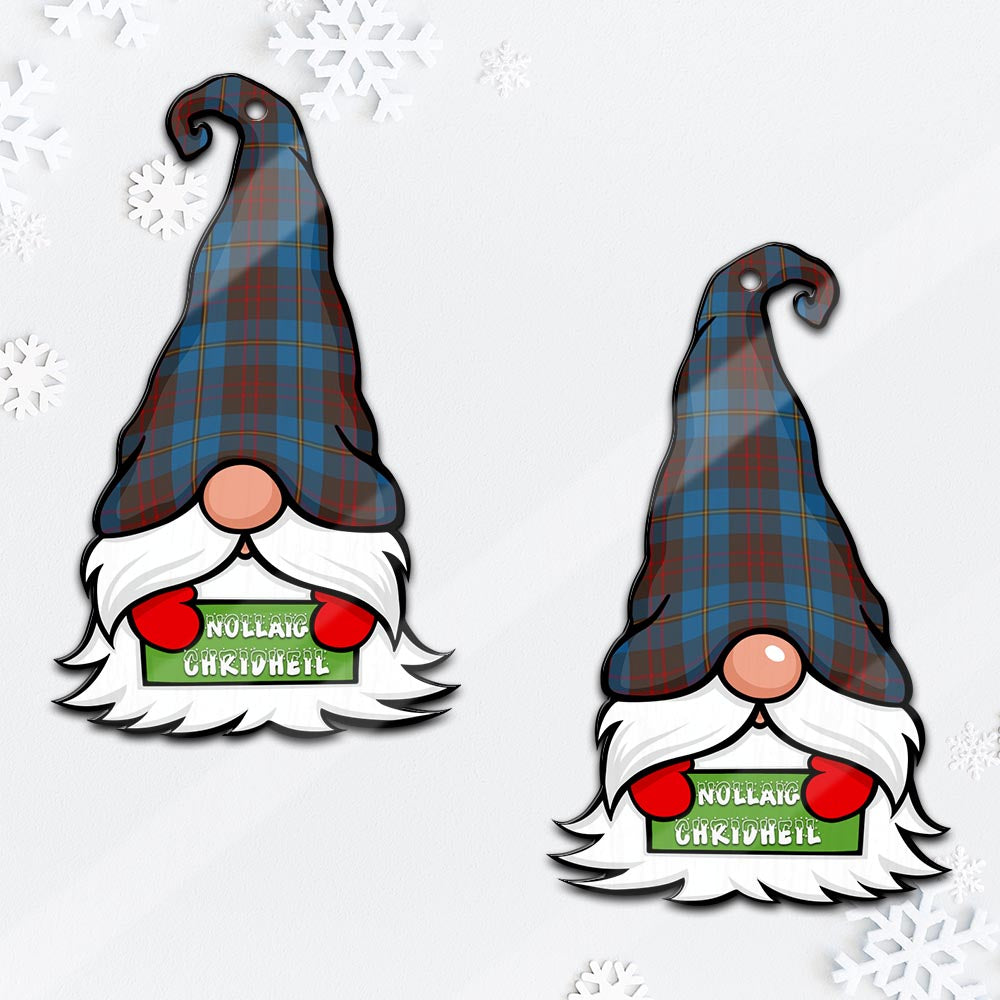 Cameron Hunting Gnome Christmas Ornament with His Tartan Christmas Hat Mica Ornament - Tartanvibesclothing