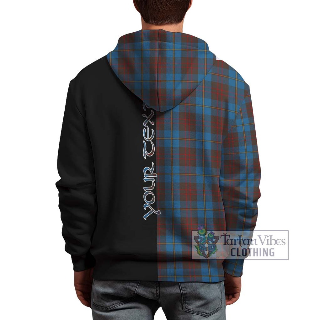 Cameron Hunting Tartan Hoodie with Family Crest and Half Of Me Style - Tartanvibesclothing Shop