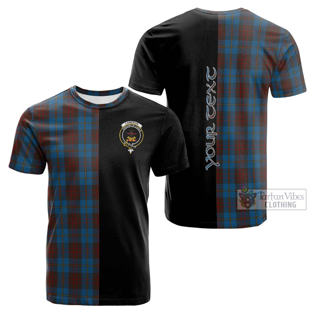 Tartan Vibes Clothing Cameron Hunting Tartan Cotton T-shirt with Family Crest and Half Of Me Style