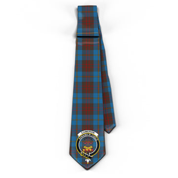Cameron Hunting Tartan Classic Necktie with Family Crest