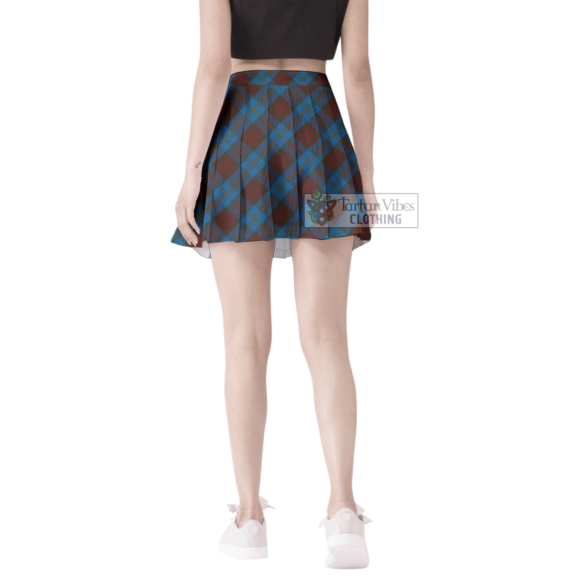 Tartan Vibes Clothing Cameron Hunting Tartan Women's Plated Mini Skirt