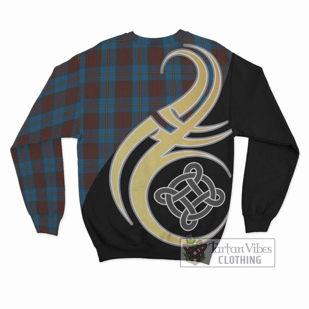 Cameron Hunting Tartan Sweatshirt with Family Crest and Celtic Symbol Style - Tartan Vibes Clothing