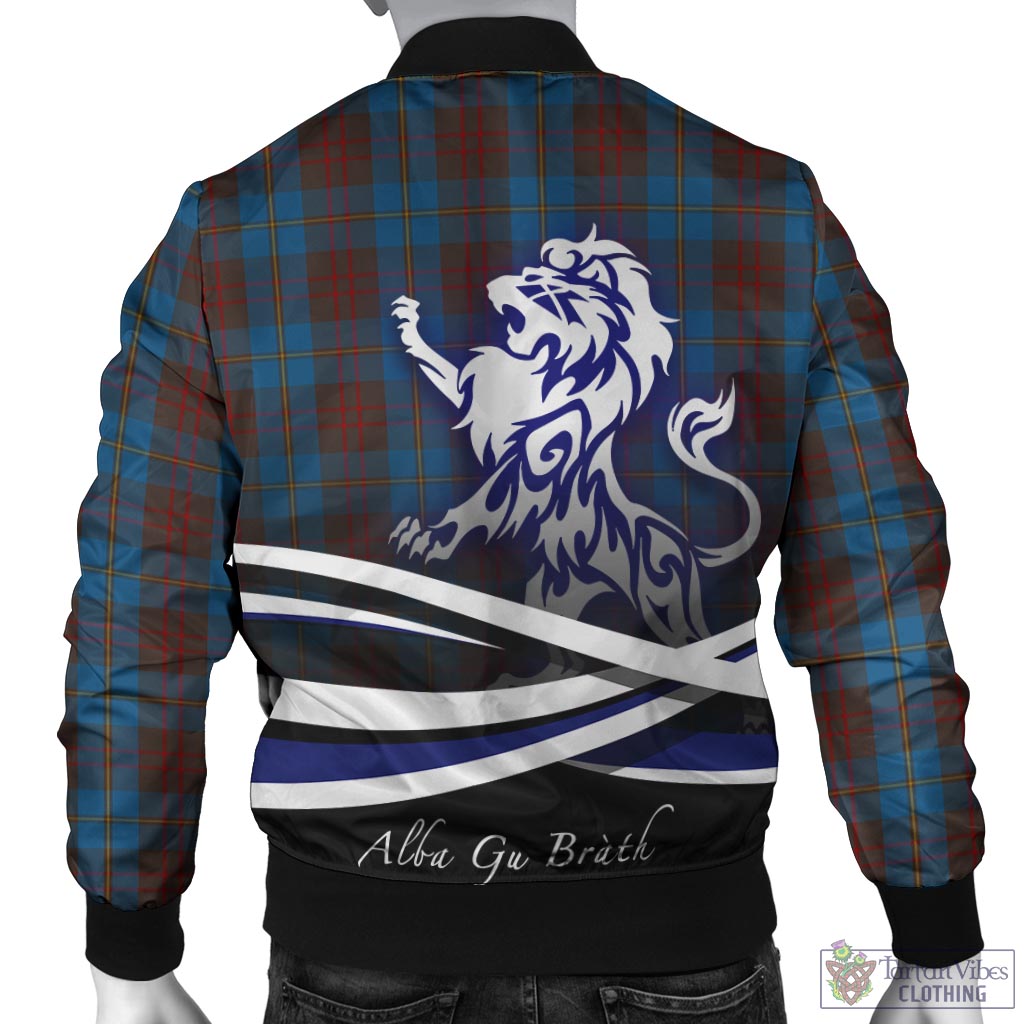 Tartan Vibes Clothing Cameron Hunting Tartan Bomber Jacket with Alba Gu Brath Regal Lion Emblem