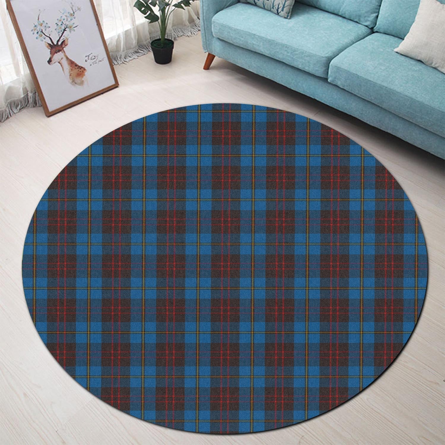 Cameron Hunting Tartan Round Rug - Tartanvibesclothing