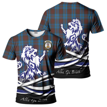 Cameron Hunting Tartan T-Shirt with Alba Gu Brath Regal Lion Emblem