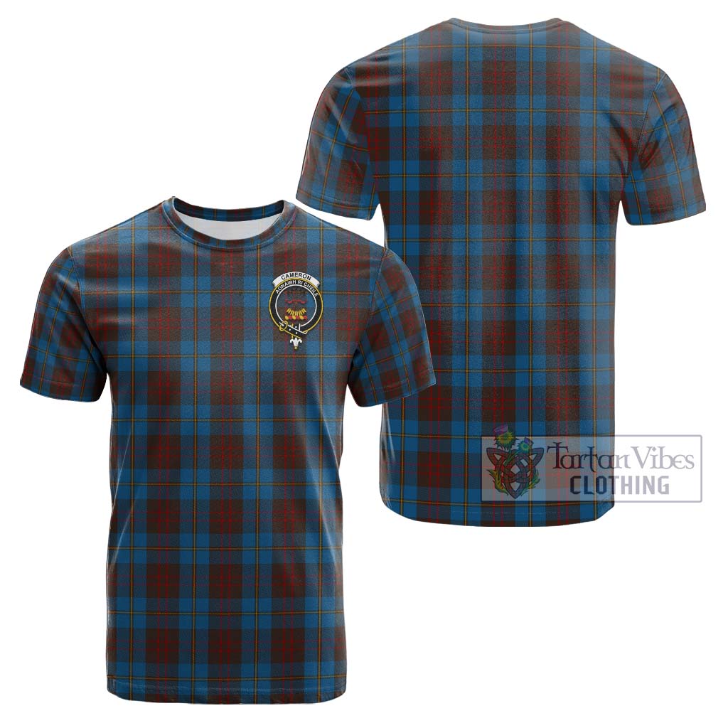 Tartan Vibes Clothing Cameron Hunting Tartan Cotton T-Shirt with Family Crest