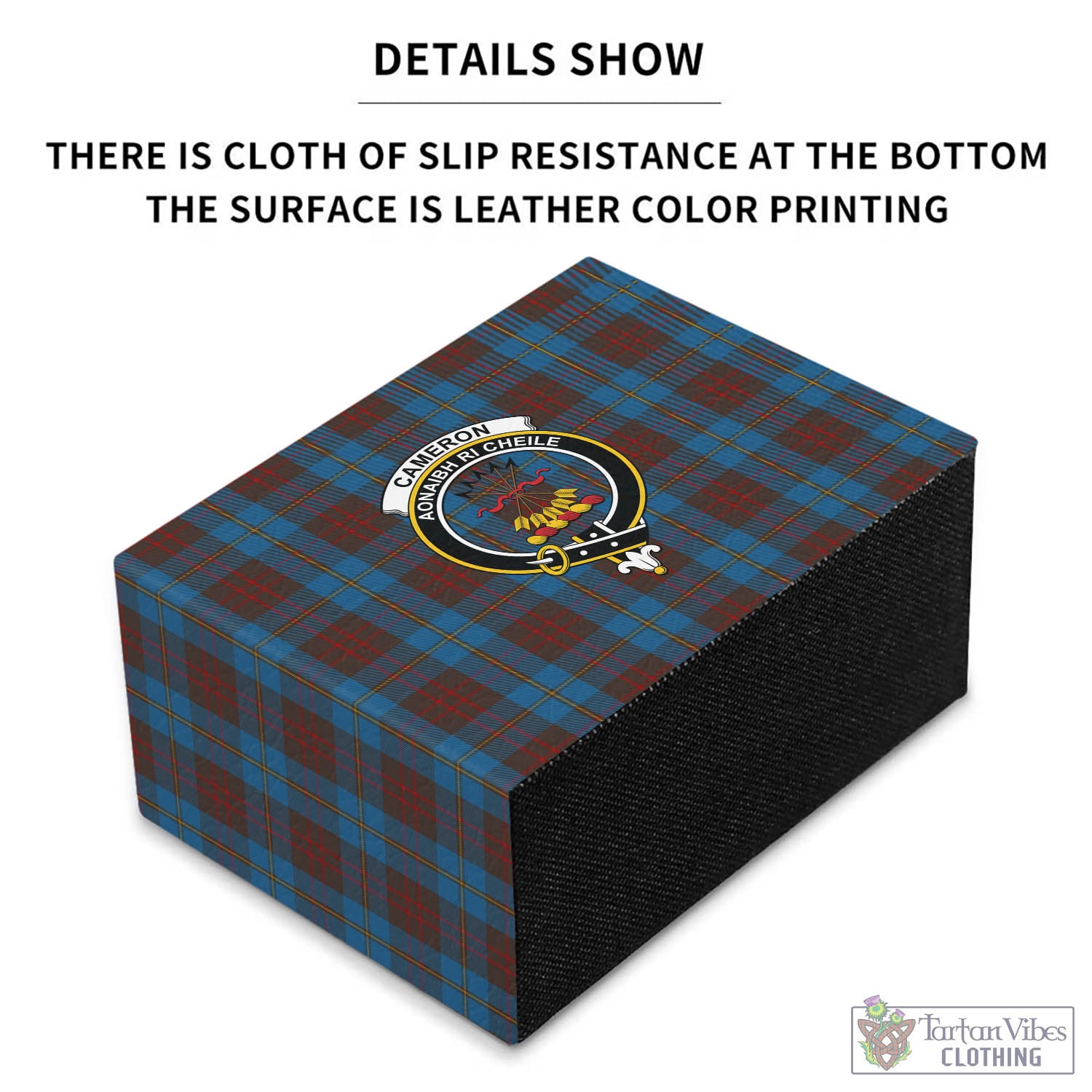 Tartan Vibes Clothing Cameron Hunting Tartan Pen Holder with Family Crest