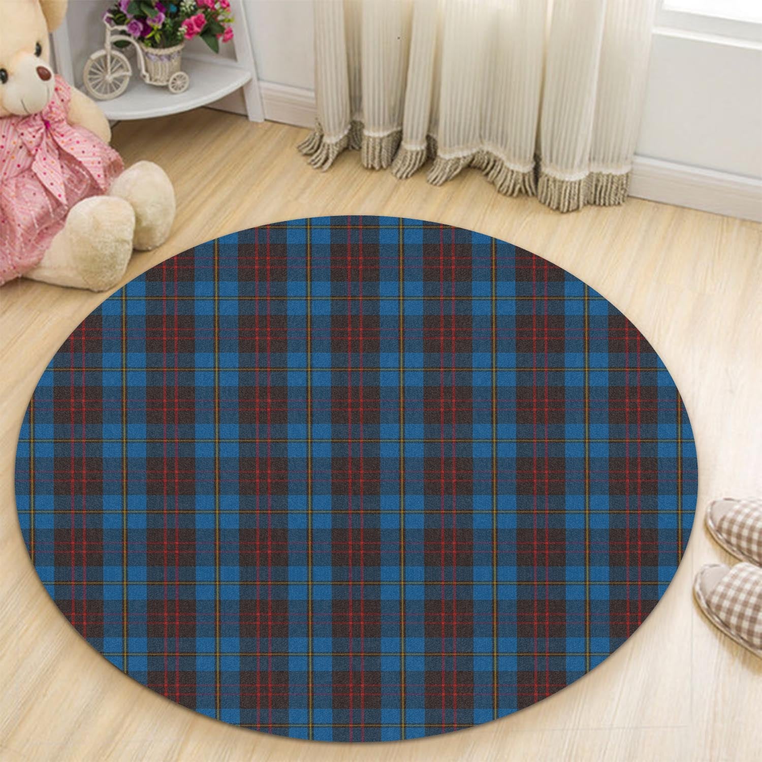 Cameron Hunting Tartan Round Rug - Tartanvibesclothing