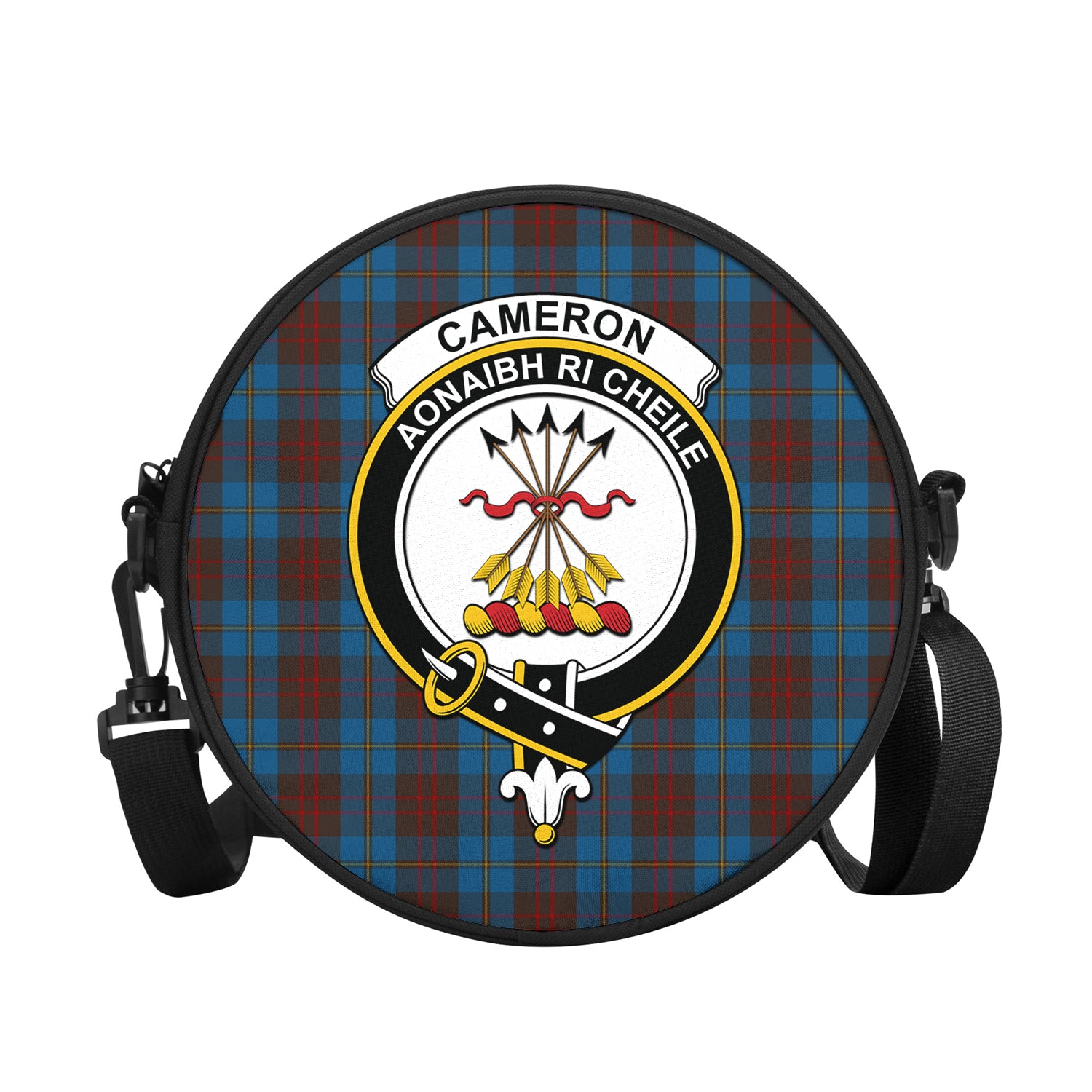 cameron-hunting-tartan-round-satchel-bags-with-family-crest