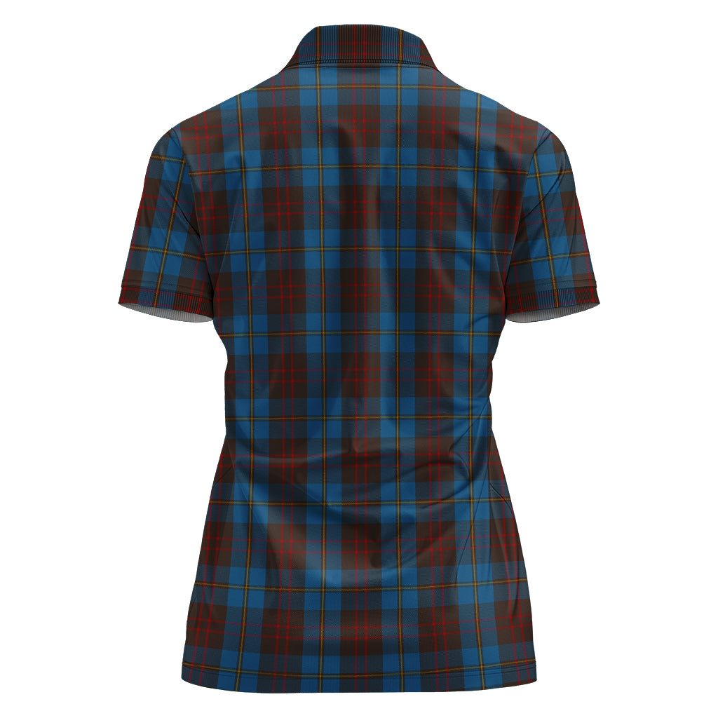 cameron-hunting-tartan-polo-shirt-with-family-crest-for-women