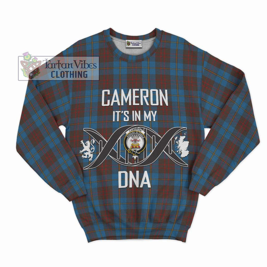 Cameron Hunting Tartan Sweatshirt with Family Crest DNA In Me Style - Tartanvibesclothing Shop