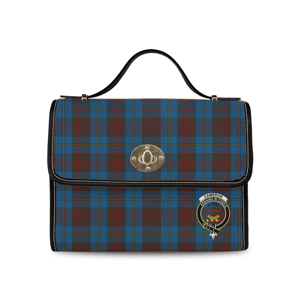 cameron-hunting-tartan-leather-strap-waterproof-canvas-bag-with-family-crest