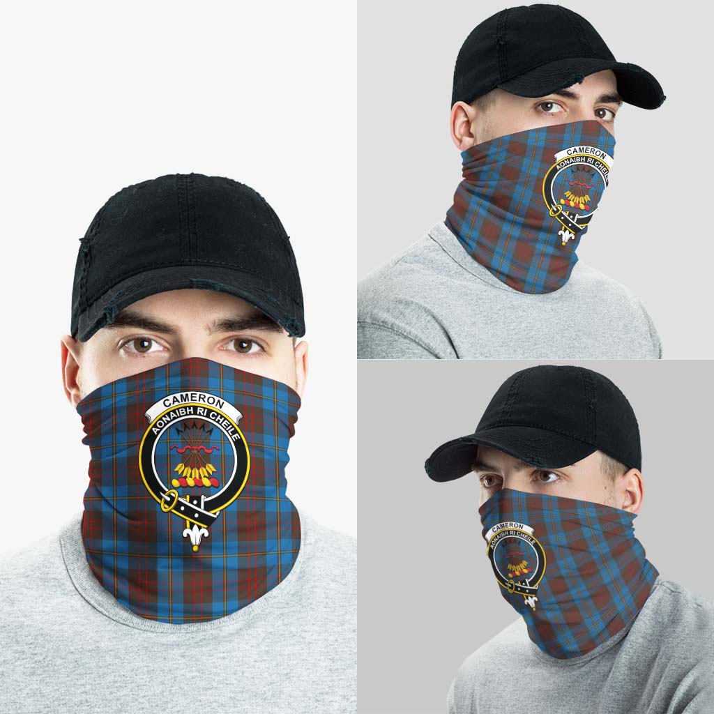 Cameron Hunting Tartan Neck Gaiters, Tartan Bandanas, Tartan Head Band with Family Crest