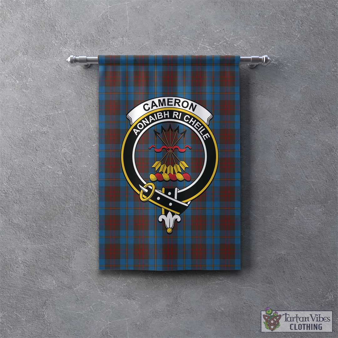 Tartan Vibes Clothing Cameron Hunting Tartan Gonfalon, Tartan Banner with Family Crest